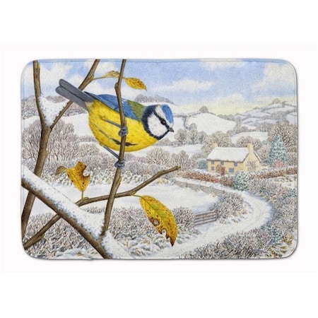 Carolines Treasures Carolines Treasures ASA2188RUG Winter Eurasian Blue Tit Machine Washable Memory Foam Mat ASA2188RUG